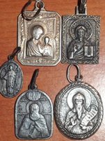 Серебряные подвески б.у - 