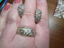 Классический комплект из серебра 925 пробы - Смела
