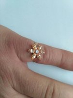 Продам эксклюзивное женское золотое кольцо с цитринами, р-р 16,5 - Харьков