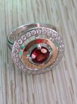 Серебряное кольцо с гранатом - Днепр