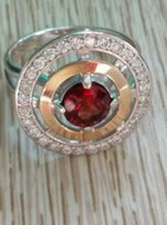 Серебряное кольцо с гранатом - Днепр