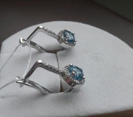 Новые серьги золото sky topaz - Киев