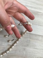 Бусы браслет серьги набор натуральный жемчуг. - Каменское