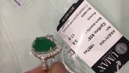 Продам кольцо серебро серебряное со СМАРАГДОМ ИЗУМРУД - 