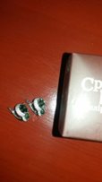 Серебрянные серьги со вставками зеленого кварца! - Кременчуг