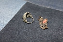 Набор перстень и брошь . Финифть, мельхиор. СССР. - Харьков