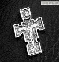 Серебряный мужской крестик православный нательный, срібний хрестик - Киев