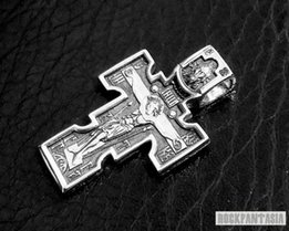 Серебряный мужской крестик православный нательный, срібний хрестик - Киев