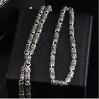 Серебряная цепочка c мантрами 5 мм. 32,35 гр. 56,5 см - Килия