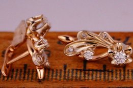 Золотые сережки 585 с бриллиантами 0,36 карат - Днепр