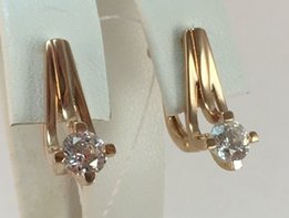 Серьги золотые 585 проба, арт.7002 - 