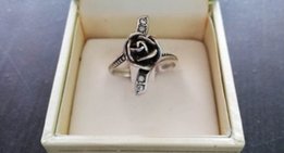 Серебряно кольцо роза, 925 проба. - Днепр