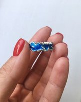 Продам серебрянное кольцо с эмалью,р-р 17,5 - Хмельницкий