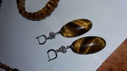 Украшения из тигрового гляза, браслет, колье, ожерелье, серьги, кольцо - Николаев