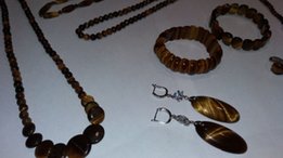 Украшения из тигрового гляза, браслет, колье, ожерелье, серьги, кольцо - Николаев