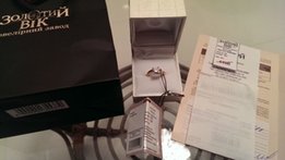 Золота каблучка (перстень) з фіанітами Розмір 15.5 Проба 585 - Тернополь