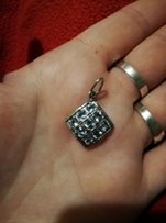 Подвеска кулон небесно голубые топазы, серебро 925 пробы свадебная - Киев