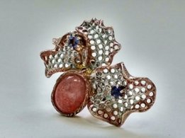 Кольцо - серебро с позолотой, р 19 - Харьков