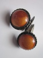 Запонки. Серебро 875(клеймо) Яшма. 11,2 гм - Мариуполь