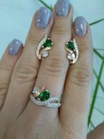 Серьги и кольцо Арт. 070 | Серебро+Золото | 650 грн - Одесса