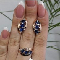 Серьги и кольцо Арт. 210 | Серебро с Золотом | 880 грн - Одесса