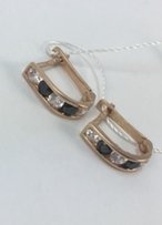 Серьги детские золотые 585 проба, арт.8099 н - Черновцы