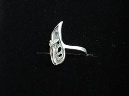 Серебряное кольцо лепесток - Киев