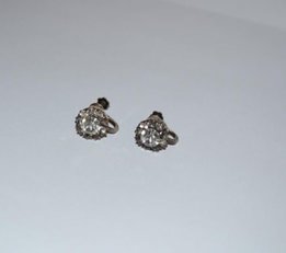 Шикарные серьги серебро 875 проба голова камни вес 4,79 грамм винтаж и - Мелитополь