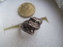 Кольцо серебро 925проба, камень шевронный аметист - Запорожье