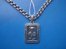 Серебряная подвеска-ладанка Николай Чудотворец, икона Николай, цепо - Киев