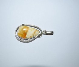 Эксклюзивный винтажный кулон серебро мыльный королевский янтарь общий - Мелитополь