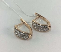Серьги золотые 585 проба, арт.5455 d - Каменец-Подольский
