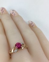 Кольцо с рубином золотое 585 пробы, арт.8072 н - Переяслав-Хмельницкий