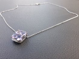 Женское серебряное ожерелье с камнем аметист - Киев