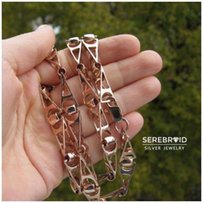 Серебряная цепь с позолотой Рокко-барокко. Серебро. Позолота. Качество - Харьков