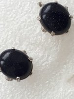 Шикарные серебрянные серьги с авантюрином - Буча