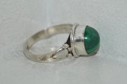 Шикарное серебрянное колечко с малахитом - Каменец-Подольский