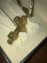 Мужская.Цепь.Серебро.925Две Пробы.86.гр.Позол.Крест18грПроб2. - Черкассы