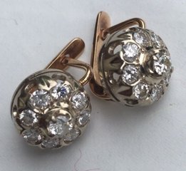 Серьги из золота с бриллиантами - Харьков