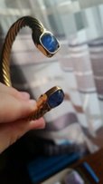 Элитный браслет в греческом стиле с камнями под сапфир - Днепр