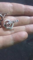 Серьги серебро с золотом - Никополь