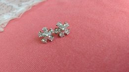 Серьги Серебро (925 пр.) с камнями. Милые цветочки) - Кропивницкий