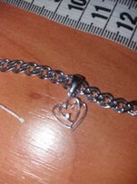 Серебряный браслет с сердцем - Днепр