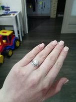 Продам серебряное кольцо с жемчугом - Одесса