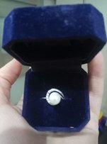 Продам серебряное кольцо с жемчугом - Одесса