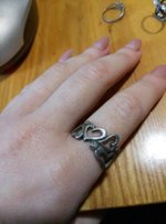 Кольцо серебро сердца - Никополь