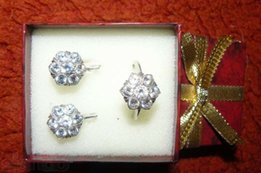 Серебряный комплект-колцо и серьги - Киев