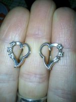 Серебро, серебряные серьги сердце 925 - Одесса