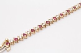 Браслет для неё, золото 585° (14K) с бриллиантами и рубинами. BrandNew - Харьков