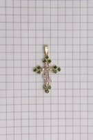 №5369 Крестик инкрустированный драгоценными канями (18K) Jerusalem - Харьков